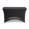 Iceberg Enterprise Iceberg Enterprise 16511 Black Stretch-Fabric Table Cover; Polyester & Spandex - 24 x 48 in. 16511